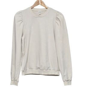 CAMI NYC Roberta Cream Sweatshirts With Puff Shoulder Womens Size  Small